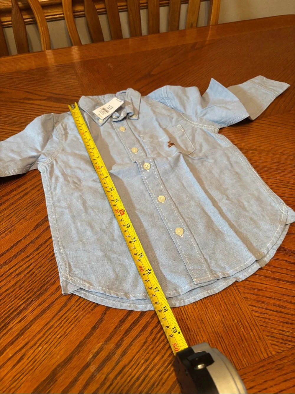 Baby Gap Toddler Boys 4 Years Light Blue Oxford Long Sleeve Button Down Shirt
